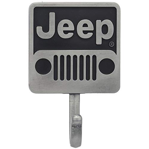 Open Road Brands Jeep Grille Metal Wall Hook - Jeep Wall Hook for Coats, Jackets, Keys and More