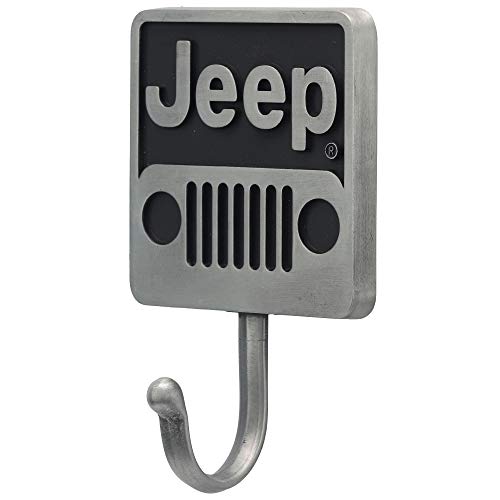 Open Road Brands Jeep Grille Metal Wall Hook - Jeep Wall Hook for Coats, Jackets, Keys and More