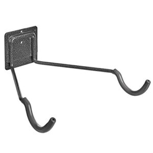 amazon basics horizontal wall mount bike hanging rack, easy installation - hammertone grey, 2x8x15