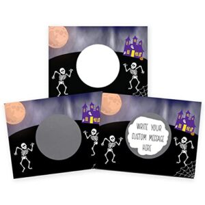 my scratch offs halloween party spooky skeleton diy make your own scratch off 20 pack 3x4 cards & stickers teacher rewards