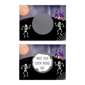 My Scratch Offs Halloween Party Spooky Skeleton DIY Make Your Own Scratch Off 20 Pack 3x4 Cards & Stickers Teacher Rewards