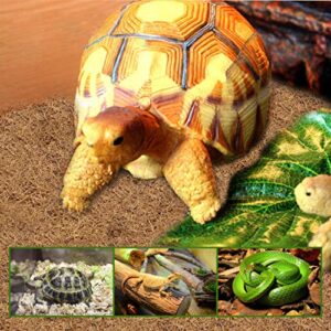 PINVNBY Reptile Carpet,Bearded Dragon Natural Coconut Fiber Mat,Lizard Terrarium Liner Pads,Tortoises Bedding Supplies for Gecko Snake Chameleons(4 Sheets / 19.7x11.8x0.4inches)