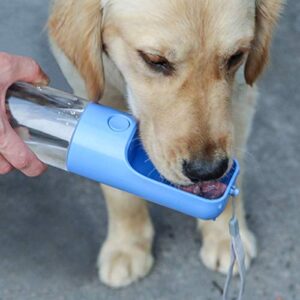 Sofunii Portable Travel Dog Water Bottle with Poop Bag Dispenser &1 Roll Poop Bag
