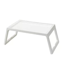 aerglo ikea klipsk multipurpose foldable bed tray, 56 x 36 x 26 cm (white)
