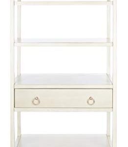 Safavieh Home Collection Johni Antique White and Gold 5-Shelf Storage Etagere