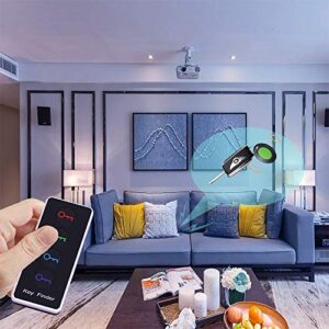 Upgraded Key Finder with Oval and Rectangle Receivers, Simjar Wireless RF Item Locator Tracker Support Remote Control, 1 RF Transmitter and 4 Receivers - Pet/Wallet/Phone/Glasses Tracker