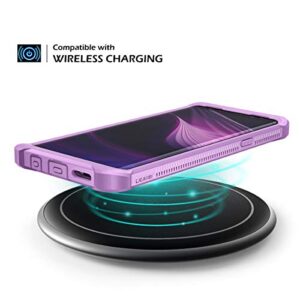 Dexnor Galaxy S9+ Plus Case with Screen Protector Clear Military Grade Rugged 360 Full Body Protective Shockproof Hard Back Cover Defender Heavy Duty Bumper Case for Samsung Galaxy S9 Plus - Purple