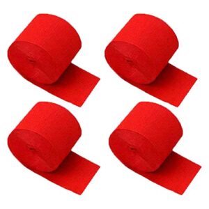 aimto red crepe paper streamers-12 rolls (82 feet per volume)