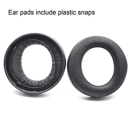 Defean Replacement Ear Pads Cushion Cover PU Leather and Soft Foam Earpads Compatible with Sony Gold Wireless Headset - CUHYA-0080 Headphone (Black)