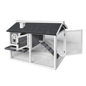 Rabbit Hutch Rabbit Cages Indoor Indoor Rabbit Hutch with Run Outdoor Rabbit Cage,Innovation Pet Raised Rabbit Hutch ,Guinea Pig House Pull Out Tray48 L X 21.5" D X 36"