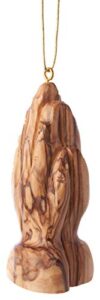 earthwood olive wood praying hands ornament, brown
