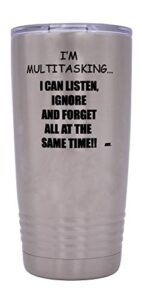 rogue river tactical funny sarcastic office work 20 oz. travel tumbler mug cup w/lid vacuum insulated hot or cold multitasking