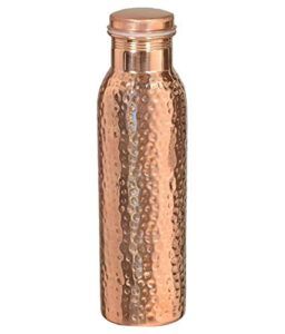 aunercart hammered copper water bottle 32 oz copper vessel lower sugar intake enjoy health benefits yoga gym sports bottle