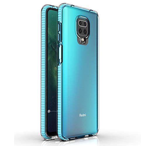 WenTian Xiaomi Redmi Note 9S / Note 9 Pro Case, CaseExpert Ultra-Slim Soft Transparent Clear Case with Color Bumper Gel Silicone TPU Back Cover for Xiaomi Redmi Note 9S / Note 9 Pro Max