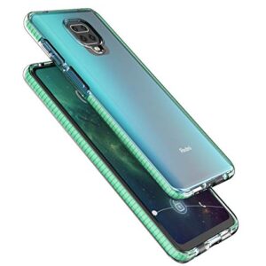 WenTian Xiaomi Redmi Note 9S / Note 9 Pro Case, CaseExpert Ultra-Slim Soft Transparent Clear Case with Color Bumper Gel Silicone TPU Back Cover for Xiaomi Redmi Note 9S / Note 9 Pro Max