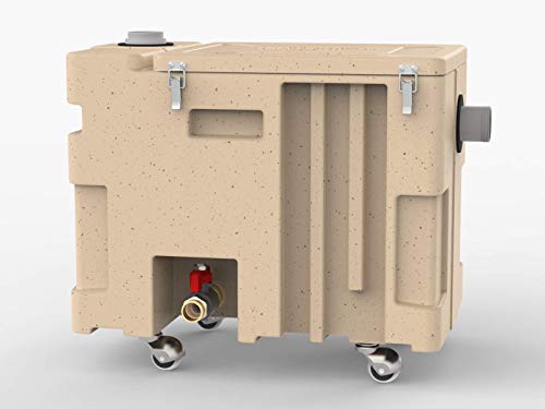 Vodaland - Industrial Grease Trap Intercepter - HDPE with roll Away Wheels, Sediment Trap, and Quick Release Valve.