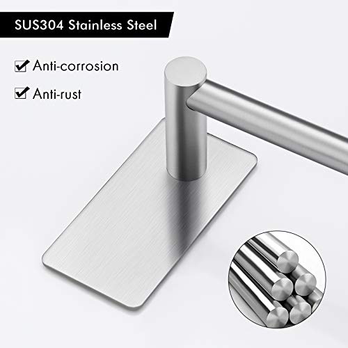 KES Self Adhesive Towel Bar, No Drill Towel Bar 24-Inch for Bathroom Towel Hangers Stick on Sticky Towel Holder SUS304 Stainless Steel Rustproof Brushed Finish, A7000S60B-2