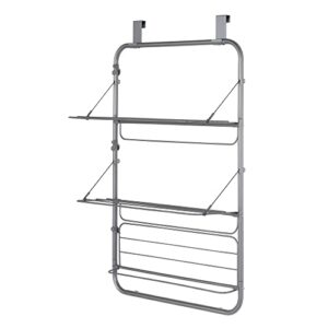 neatfreak 3-tier chrome over-the-door drying rack home & closet organization, metallic