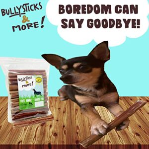 BULLYSTICKS & MORE 6 Inch Bully Sticks (Regular - 16 Pack) | Bully Sticks for Medium Dogs | 100% Grass Fed Beef | Dog Parents Choice Bully Stick Dog Chews | No Hide Bully Bones