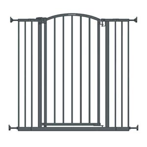 summer extra tall decor safety baby gate, gray – 36” tall, fits openings of 28” to 38.25” wide, 20” wide door opening, baby and pet gate