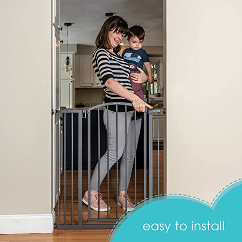 Summer Extra Tall Decor Safety Baby Gate, Gray – 36” Tall, Fits Openings of 28” to 38.25” Wide, 20” Wide Door Opening, Baby and Pet Gate