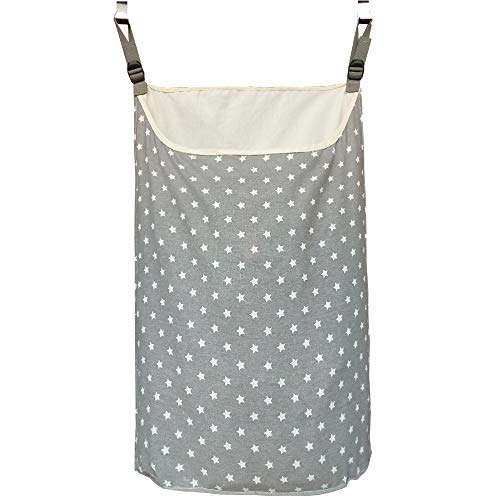 HDHYK Adjustable door hanging laundry basket-Hanging Laundry Hamper Bag with Free Door Hooks