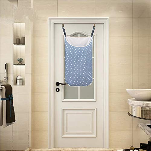 HDHYK Adjustable door hanging laundry basket-Hanging Laundry Hamper Bag with Free Door Hooks