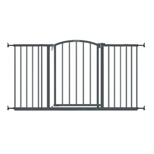 summer extra wide decor safety baby gate, gray – 27” tall, fits openings of 28” to 51.5” wide, 20” wide door opening, baby and pet gate for extra wide doorways