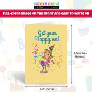Stonehouse Collection 16 Assorted Funny Birthday Cards w/ Envelopes, Full Color Front & Inside Birthday Cards, Friendly Humor Greeting Cards, Boxed Matte Interior Card Stock Set, US-made, 4.5" x 6.25"