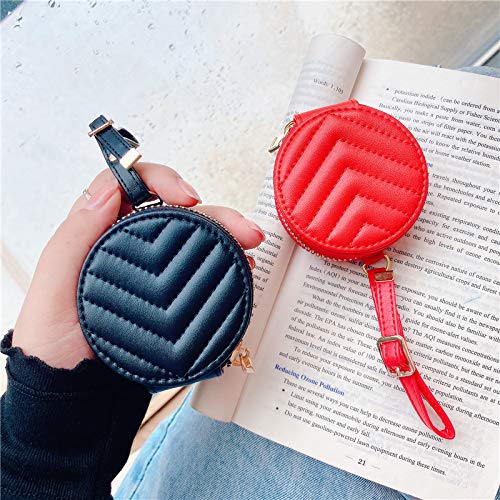 for AirPods 1/2 and Pro Leather Case with Chain, PU Leather Case Shockproof Cover for Both Apple AirPods 1/2 and Pro/Pro2 Case, Universal Portable Leather case(for Airpods 1/2/Pro/Pro 2, YSL Black)