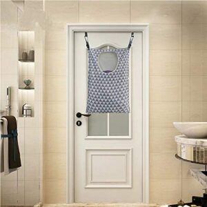 HDHYK Adjustable door hanging laundry basket-Hanging Laundry Hamper Bag with Free Door Hooks