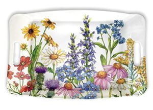 bamboo table wildflowers eco-friendly 18" x 12" serving tray