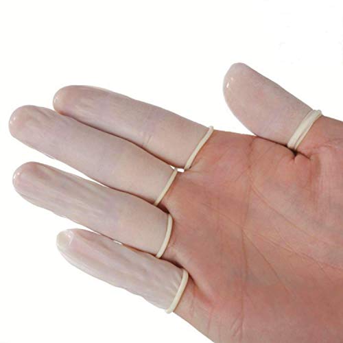 Large Disposable Latex Finger Cots Anti Static Rubber Fingertips Protective Finger cots for Electronic Repair, Handmade, Industrial Apply 333 Pcs.