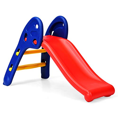 GLACER Toddler Slide, Sturdy Folding Baby Slide, Playground Slipping Slide Climber for Indoor and Outdoors Use, Plastic Kids Slide First Slide