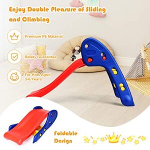 GLACER Toddler Slide, Sturdy Folding Baby Slide, Playground Slipping Slide Climber for Indoor and Outdoors Use, Plastic Kids Slide First Slide