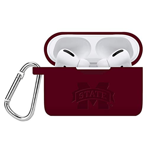 AFFINITY BANDS Mississippi State Bulldogs Engraved Silicone Case Cover Compatible with Apple AirPods Pro (Maroon)