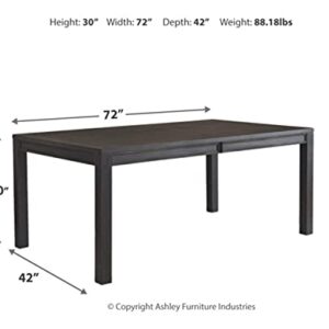 Signature Design by Ashley Jeanette Rectangular Dining Room Table, Black