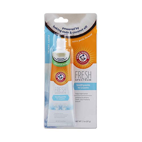 Arm & Hammer Fresh Spectrum Dog Toothpaste for Puppies, 2 oz | Baking Soda Dog Toothpaste Coconut Mint to Fight Tartar, Polish & Whiten Teeth, & Freshen Breath