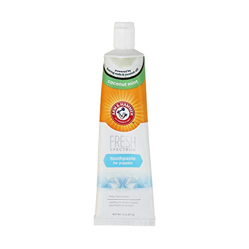 Arm & Hammer Fresh Spectrum Dog Toothpaste for Puppies, 2 oz | Baking Soda Dog Toothpaste Coconut Mint to Fight Tartar, Polish & Whiten Teeth, & Freshen Breath