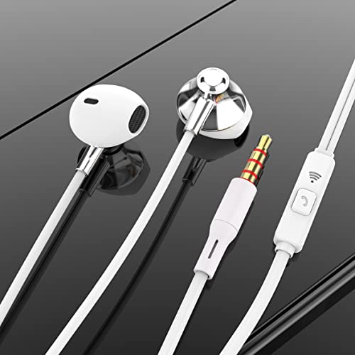 YENIE Wired Earbuds 4Pack in-Ear Headphones,with Heavy Bass Microphone,High Definition Quality Earphones for Android, iPhone, iPad, Laptops, MP3 and Most 3.5mm Interface.