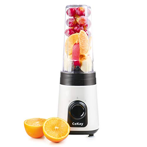 CeKay Personal Blender for Shakes, Smoothies, Food Prep, and Frozen Blending, with 10 oz & 20 oz BPA-Free Blender Cups