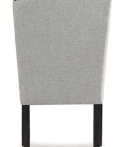 Signature Design by Ashley Jeanette Traditional Tufted Upholstered Wingback Dining Chair, 2 Count, Light Gray