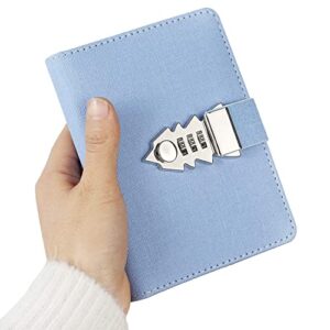 lock journal combination password writing travel diary a7 mini notebook