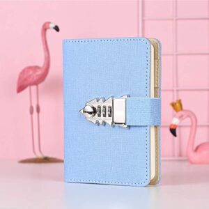 Lock Journal Combination Password Writing Travel Diary A7 Mini Notebook