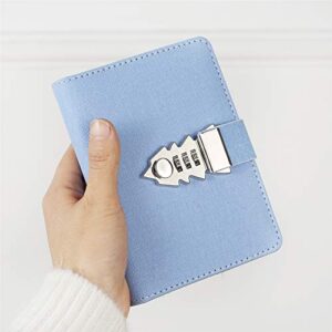 Lock Journal Combination Password Writing Travel Diary A7 Mini Notebook