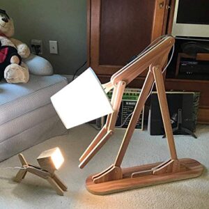 hroome cool decorative reading floor lamp and cute dog lamp - wood