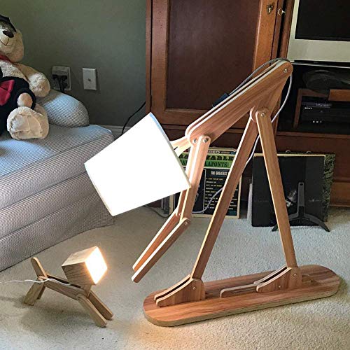 HROOME Cool Decorative Reading Floor Lamp and Cute Dog Lamp - Wood