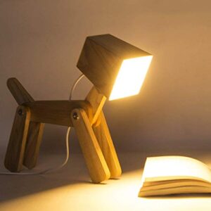 HROOME Cool Decorative Reading Floor Lamp and Cute Dog Lamp - Wood