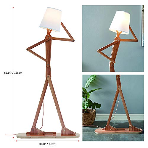 HROOME Cool Decorative Reading Floor Lamp and Cute Dog Lamp - Wood