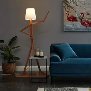 HROOME Cool Decorative Reading Floor Lamp and Cute Dog Lamp - Wood